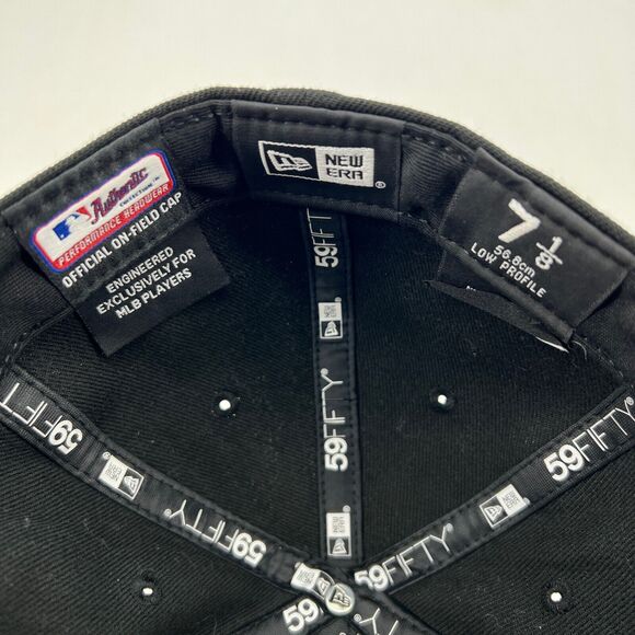 New Era San Francisco Giants Hat Mens 7 1/8 Fitted Black 59Fifty Baseball Cap - Picture 9 of 12